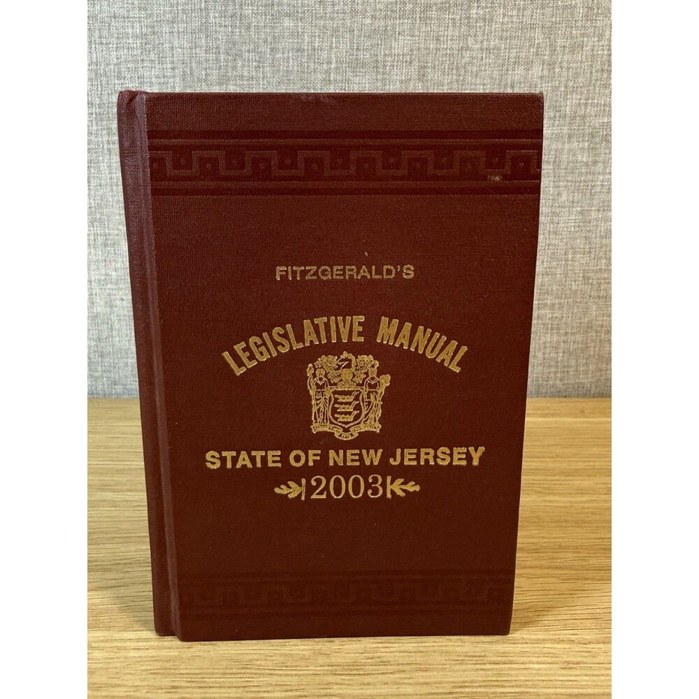 2003 Fitzgerald's Legislative Manual State of New Jersey Hardcover Red Book